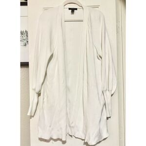 Forever 21 white balloons, sleeve duster cardigan